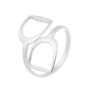 Anel duplo estribo prata 925