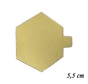 Base Laminada Dourada 5,5 cm Decoração Docinhos - 30 Unid