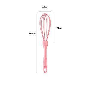 Batedor fouet de Silicone para Massa Médio 25 cm