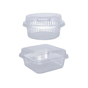 Kit de Embalagens Transparentes para Doces e Bolos 200 Peças