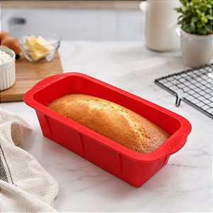 Forma de Silicone Para Pão 25cm Assadeira Retangular - UDLândia