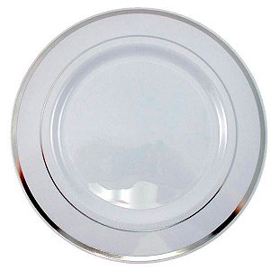 Kit 150 Prato Descartável De Luxo Para Refeição 26cm