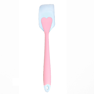 Espátula de Silicone Cozinha Coração Grande 28cm Reforçado