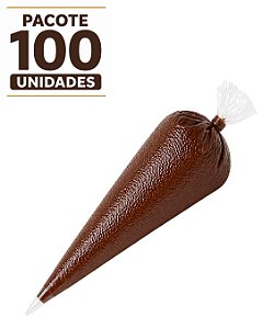 Kit Confeiteira Saco/Manga de Confeitar Descartável Media 36cm 100 Unidades