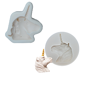 Kit 2 Moldes em Silicone Confeitaria  Unicórnio Antiaderente