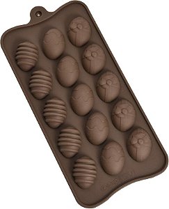 Forma Em Silicone Ovo De Pascoa Mini Antiaderente