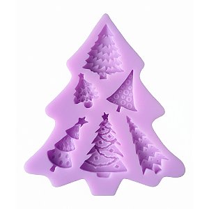 Molde de Silicone Natalino – Árvores de Natal em Diversos Modelos