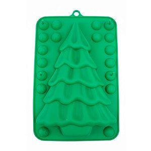 Forma Silicone Árvore Natal 3D Enfeite Bolinha Bombom