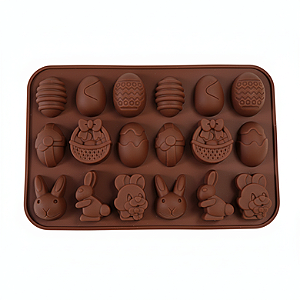 Forma Silicone Páscoa Mini Ovo Coelhinho Chocolate Confeitar