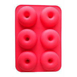 Forma Silicone Donuts Mini Pundins Rosquinha 6 Cavidades
