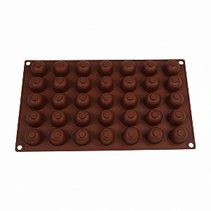 Forma Formato Cereja Antiaderentes Silicone Chocolate Confeitaria
