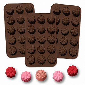 Forma de Silicone Profissional para Bombons e Doces - Antiaderentes
