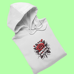 Moletom - Love Roses (Canguru)