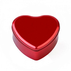 Lata de Metal Coração - Vermelho G