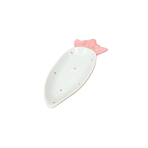 Petisqueira Cenoura Cerâmica Branco 23,5x9x3cm - 1un