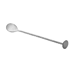Colher Bailarina De Aço Inox Tress Prateado Coquetel Drinks 26cm - Ollypop