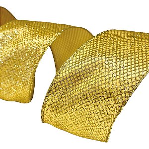 Fita de Natal Dourada Glitter  - Tradicional