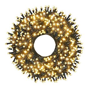 Cordão Pisca Iluminação Enfeite Natal C/ 100 Leds 10m 127v