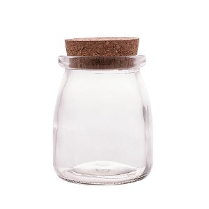 Pote De Vidro Tampa Rolha Cortiça - 190ml