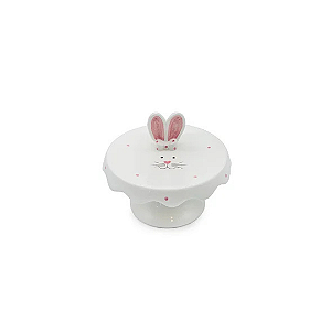 Prato para Bolo com Pé Coelho Decorativo - 1un