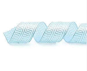 Fita de Natal Azul Clara com Fios Metalizados Missoni - Candy