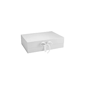 Caixa FlexBox Rígida Dobrável PP C/ Fita de Cetim E Imã - 20x18,2x8cm - 1un