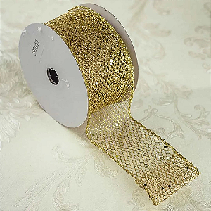 Fita Aramada Telada Dourada