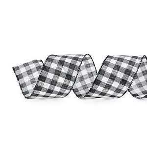 Fita Decorativa Xadrez Preto e Branco