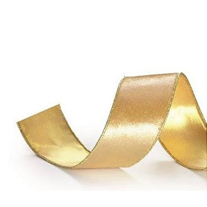Fita Decorativa Veludo Dourada com Borda Dourada e Glitter