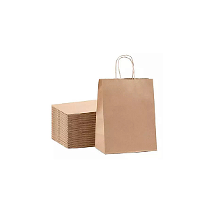 Kit Sacola M De Presente Papel Ecológico 10un 26x19,5cm