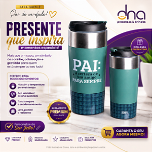 Copo Semi Térmico Pai Amigo Para Sempre 300ml