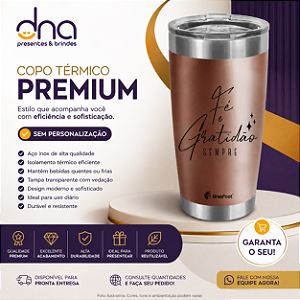 Copo Térmico Stone Fé e Gratidão 500ml