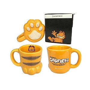 Caneca Porcelana 3D Garfield Pata 350ml