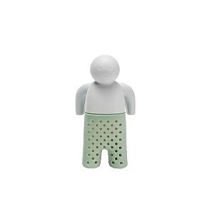 Infusor Para Chá Silicone Branco/Verde