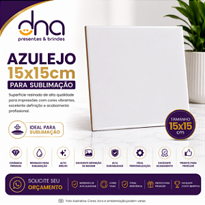 Azulejo 15x15cm Branco - Para Sublimação