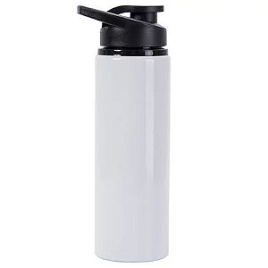 Garrafa Squeeze Alumínio Branca 750ml Metalnox
