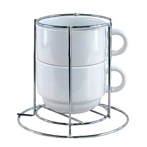 Xícara Torre Branca com 2 unidades 150ml