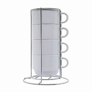 Xícara 150ml Torre com 4 unidades Branca