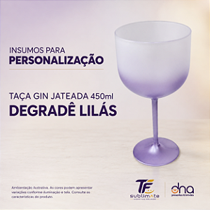 Taça Gin Jateada 450ml Degradê Lilás