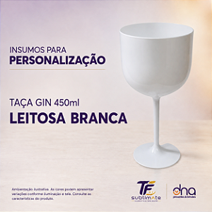 Taça Gin 450ml Leitosa Branca