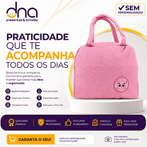 Bolsa Térmica Lancheira Rosa