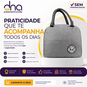 Bolsa Térmica Lancheira Cinza
