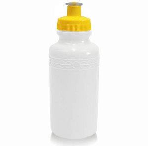 Squeeze de Plástico Branco c/ Prime 500ml com tampa Amarela