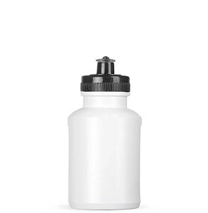 Squeeze de Plástico Branco c/ Prime 300ml com Tampa Preta