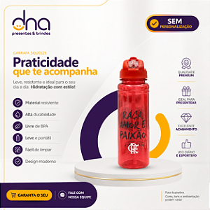 Garrafa c/ Canudo Flamengo 700ml
