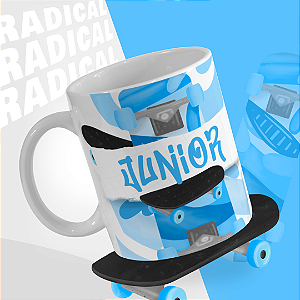 Caneca Personalizada - Volta as Aulas Skate Azul