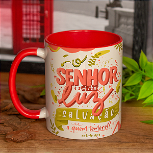 Caneca Personalizada O Senhor é a mihha Luz e Salvação Salmo 27:1