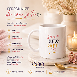 Caneca Branca 325ml Personalizada - Sua Arte Aqui