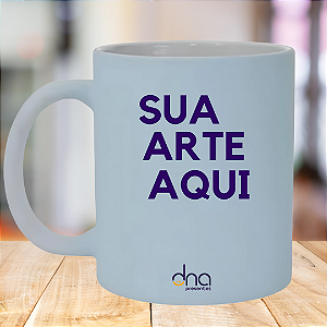Caneca Personalizada Delicadinha Azul Fosca "Sua Arte Aqui"