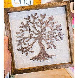 Quadro Rustico Árvore 25x25
